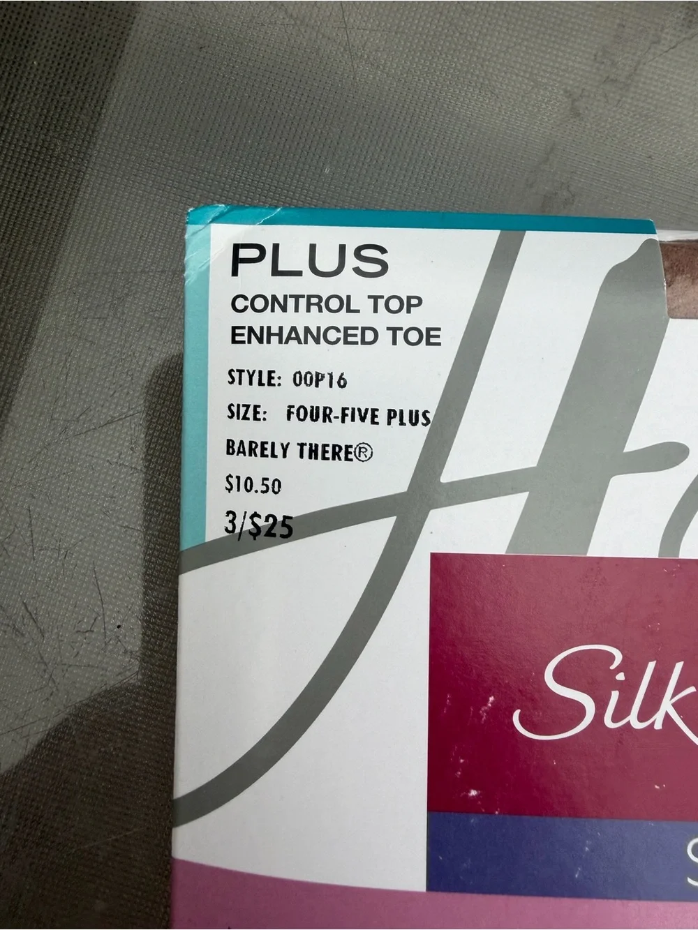 Hanes Plus Control Top Hosiery - Teal, Pink, Purple